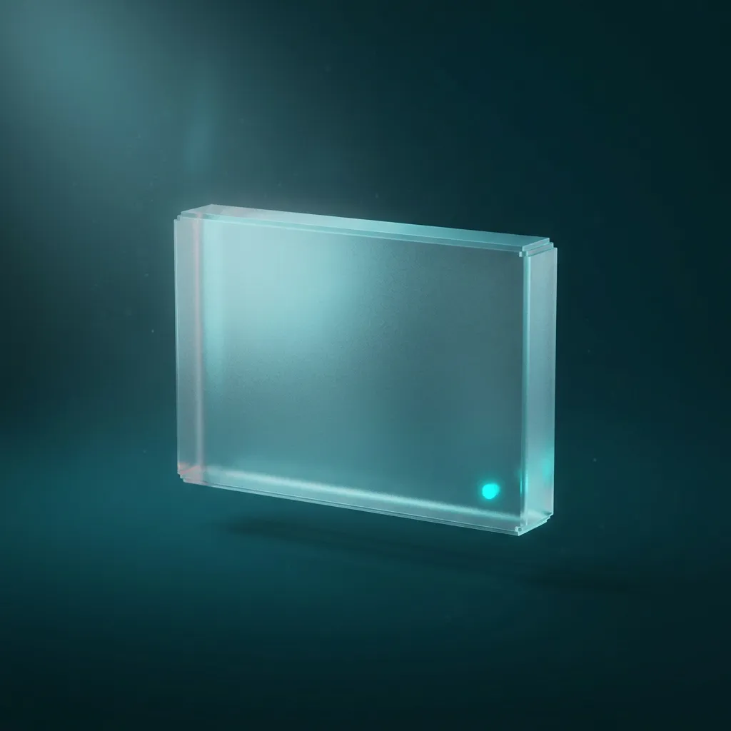 Verifiable agent identity badge in frosted glass